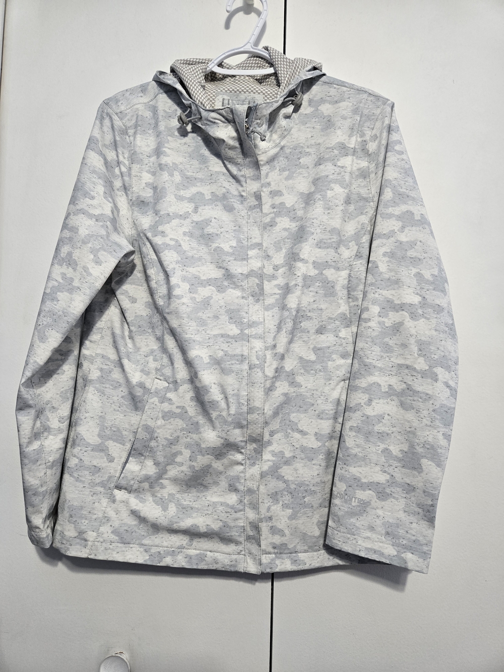 Free Country Gray Camo Hooded Softshell Jacket Women's Large